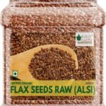 Bliss of Earth Organic Flax Seeds, 600g Pack, Raw Whole Flaxseed for Cooking and Baking, High in Omega-3 Fatty Acids, Gluten-Free, Non-GMO, Rich Source of Fiber and Protein, Superfood for Health - Fast UK Delivery