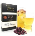 Tassyam Oolong Rouge Tea, 50 Grams | Iced Tea, Summer Drink | Luxury Box - Rose Tea Blend, Loose Leaf - Fast UK Delivery