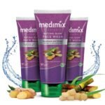 Medimix Ayurvedic Natural Glow Face Wash for youthful and glowing skin | With Sugarcane and Ginger | 100 ml (Pack of 3) - Fast UK Delivery