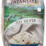 Patanjali Basmati Rice Silver Long Grain With Rich Pleasant Aroma, Nutrient Rich, Gluten-Free - 1000 Gm - Fast UK Delivery