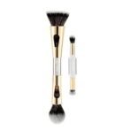 MARS 4 in 1 Travel Brush with Foundation Brush, Powder Brush, Eyeshadow Blending Brush & Flat Brush | Soft Bristles Makeup Brushes Set for Women - Fast UK Delivery - Image 2