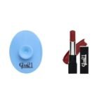 Glam 21 Silicone Face Cleanser Scrubber (Small) Ultra Velvet Lipstick Long-lasting stay on lips Lovely matte finish 2.5gm Deep Red-3 - Fast UK Delivery - Image 2