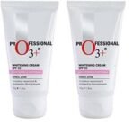 O3+ Whitening Face Cream SPF 30 Sunscreen for Skin Brightening, UVA UVB & Sun Tan Protection, 50g (Pack of 2) - Fast UK Delivery