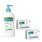 Cetaphil Baby Daily Lotion, 400ml and Baby Mild Bar 75g (Pack of 2) - Combo, White - Fast UK Delivery