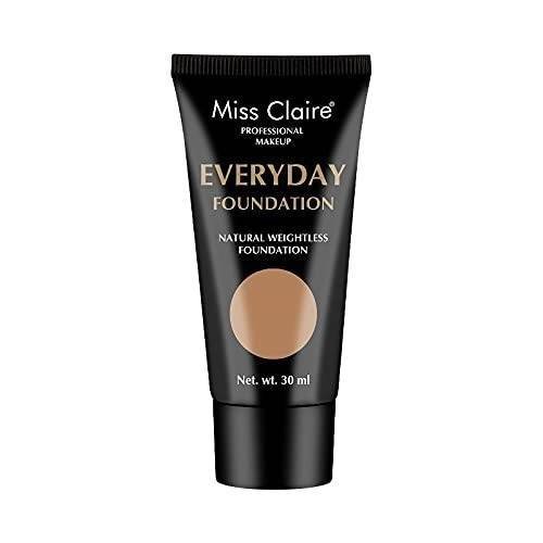 uk3123hPnks4S-1-1.jpg Miss Claire Professional Makeup Everyday Foundation Natural Weightless Foundation 30ml Cream (MT-04 Cinnamon) - Fast UK Delivery - Image 1