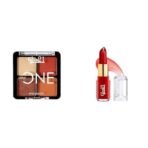 Glam 21 Little One 4-in-1 Eyeshadow Palette Ultra pigmented, |Pool Party-02 Jelly Pop fruity gel lipstick| Moisturising Glossy Finish Gives a Natural Colour Lightweight 02- Strawberry Red, 3.5gm - Fast UK Delivery
