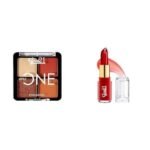 Glam 21 Little One 4-in-1 Eyeshadow Palette Ultra pigmented, |Pool Party-02 Jelly Pop fruity gel lipstick| Moisturising Glossy Finish Gives a Natural Colour Lightweight 02- Strawberry Red, 3.5gm - Fast UK Delivery