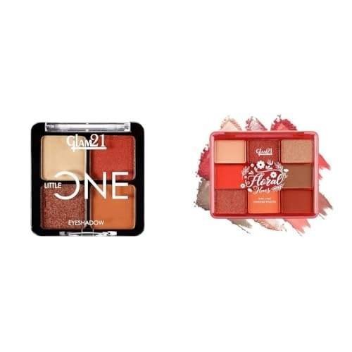 uk318FM2EssL-1.jpg Glam 21 Little One 4-in-1 Eyeshadow Palette Ultra pigmented, |Pool Party-02 Floral Hues 9 In 1 Eyeshadow Palette Highly Pigmented Smudge-Proof (7.5 gm) 02- Daisy - Fast UK Delivery - Image 1
