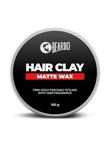uk31ACVajxRcL-1-1.jpg Beardo Hair Clay Wax for Men, 100 gm | Hair Clay for men | Styling Wax | Volumizing | Strong Hold | Restylable |Matte Finish | Easy to Wash Off | Texture Clay for Men - Fast UK Delivery - Image 1