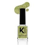 KINDED Nail Paint Long Lasting Lacquer Nail Art Nail Polish Enamel Nail Polish Glitter Topper Coat for Girls Women (9 ml, Glittery Finish, Shade 46 Glitz Kiwi Green) - Fast UK Delivery - Image 2