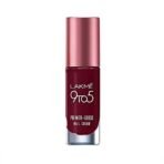 LAKME 9To5 P+G Glossy Finish Nail Color Smokey Crimson 6Ml - Fast UK Delivery - Image 2