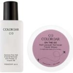 Colorbar Nail Polish Remover, 110ml & Colorbar On the Go Nail Lacquer Remover Wipes, Rainbow Bouquet, 30 Pieces - Fast UK Delivery