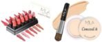 MILA Beaute Conceal It Pot Concealer | With SPF 15 & Vitamin-E For Face Makeup | Shade - (Light Ivory, 4g) Minis Pout Party Lipstick for Women | Matte Finish Lipstick Set of 12 Pieces (Shade-A, 12g) - Fast UK Delivery - Image 2