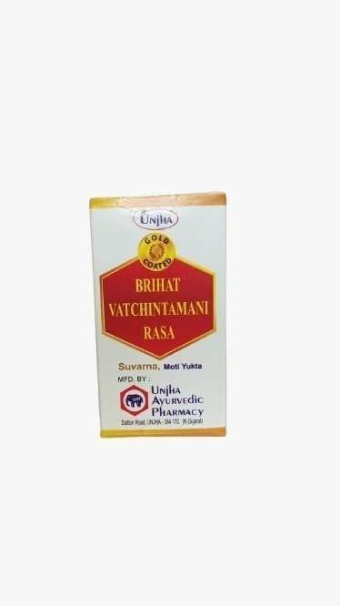 uk31FhfmKbSoL-1-1.jpg Unjha Brihat Vata Chintamani Ras (2.5g) 25 Tablets | Ayurvedic Herbal Supplement | Supports Joint Health | Promotes Overall Wellness | Enhances Vitality - Image 1