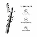 Just Herbs Retractable 2 in 1 Herbal Eyeliner + Kajal with Almond Oil & Vitamin E, 11 Hour Stay, Singlestroke, Smudgeproof & Fadeproof - Black 0.3g - Fast UK Delivery - Image 5