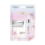 L'Oreal Paris Glycolic Bright Glowing Serum Sheet Mask, Face Mask for Glowing Skin, 22 g - Fast UK Delivery - Image 2