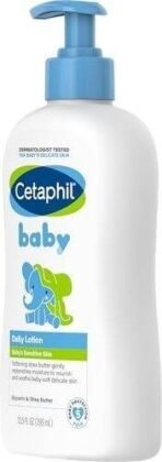 Cetaphil Baby Daily Lotion, Suitable for baby's delicate skin, Shea Butter and Vit E, Dermatologist Tested and Pediatrician Recommended, 400 ml - Fast UK Delivery - Image 4