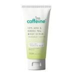 mCaffeine 10% AHA & Green Tea Body Scrub for Tan Removal & Soft-Smooth Skin | For Women & Men | De-Tan Bathing Scrub with Coconut Oil, Removes Dirt & Dead Skin from Neck, Knees, Elbows & Arms - Fast UK Delivery - Image 2