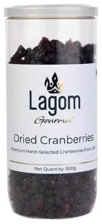 Lagom Gourmet Dried Cranberries 500g | Gluten Free | Vegan | Plant Based | Non GMO | Cranberry Dry Fruit - Fast UK Delivery - Image 2