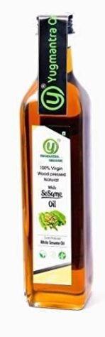 Yugmantra Organic Foods Wood Pressed White Sesame & Black Sesame Oil Edible Gingelly Cooking Oil I Til Oil I Non-Sticky Kolhu oil I Kacchi Ghani I 100% Pure & Natural 500 Ml x 2 - Fast UK Delivery - Image 3