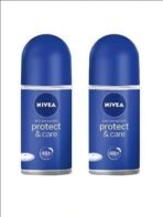 Nivea Female Pack Of 2 Protect & Care Roll On 48H Fresh Scent Deodorant - Fast UK Delivery - Image 2