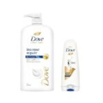 Dove Intense Repair Shampoo 1 Litre + Conditioner 175ml, Combo | For Dry and Damaged Hair | Enriched with Fibre Actives | Strengthens Smooth & Strong Hair - Fast UK Delivery