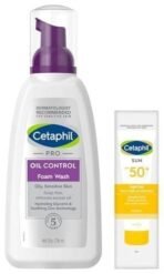 Cetaphil PRO Oil Control Foam Face Wash for Acne & Oily Prone Skin 236ml Combination Skin Sun Spf 50 Sunscreen, Very High Protection Light Gel, Water Resistant, Vitamin E, 50 Ml, Pack Of 1 - Fast UK Delivery - Image 2
