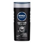NIVEA Men Body Wash, Active Clean with Active Charcoal, Shower Gel for Body, Face & Hair, 250 ml - Fast UK Delivery - Image 2