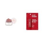 Just Herbs Ayurvedic Rose Lip Scrub For Dry & Just Herbs Tinted Lip Balm for Men and Women with SPF 20+ for Dark Lips to Lighten 4 g (Cherry) Combo - Fast UK Delivery - Image 2