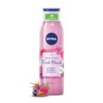 Nivea Fresh Blends Raspberry with Natural Fruit Extracts, Vegan Body wash, Fruity Shower Gel for Women with Blueberry and Almond Milk, 300ml - Fast UK Delivery - Image 2