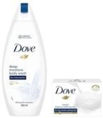 Dove Deeply Nourishing Body Wash & Dove Cream Beauty Bathing Bar 100 g Combo - Fast UK Delivery - Image 2