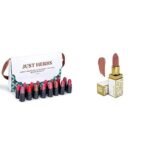 Just Herbs Ayurvedic Creamy Matte Lipstick Set For Lip Hydrating & Moisturizing, Suitable For All Indian Tones 38gm (Pack of 16) - Fast UK Delivery