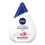 NIVEA Milk Delights Face Wash Caring Rosewater For Sensitive Skin 100ml, 100 ml - Fast UK Delivery - Image 2
