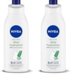 Nivea Aloe Hydration Body Lotion, 400ml (Pack of 2) - Fast UK Delivery