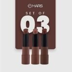 MARS Matte Box Set of 3 Lipsticks for Women | Long-Lasting | Smooth Finish | Moisturising | One Swipe Pigmentation | (3x3.2 gm) (04-Brown) - Fast UK Delivery - Image 7