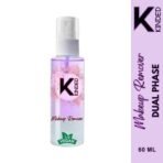 KINDED Makeup Remover Oil Based Dual Phase Cleanser Micellar Water Liquid for Face Eyes Kajal Lipstick Waterproof Makeup with Aloe Vera Jojoba Oil for Dry Oily Normal Skin Women - Lilac Purple, 60 ml - Fast UK Delivery - Image 3