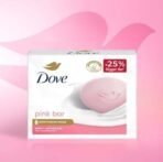 Dove Pink Beauty Bar pack of 3, 125g each for Even Toned Nourished Skin with Plant Based Cleansers and pH balanced formula - Fast UK Delivery - Image 3