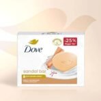 Dove Sandalwood Beauty Bar for Naturally Glowing Skin with 100% Natural Origin Sandalwood and Real Saffron Extracts 125g (Pack of 3) - Fast UK Delivery - Image 3