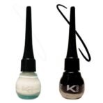 KINDED Eye Liner Liquid Waterproof Smudgeproof Longlasting Insta Bold Look Intense Colour Pigments Quick Drying Eyeliner Combo (5 ml each, Matte Finish, Midnight Black & White Pearl) - Fast UK Delivery - Image 3