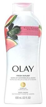 Olay Fresh Outlast Notes of Watermelon & Agave Body Wash, 22 fl oz/650ml (ONLY 1 PCS) - Fast UK Delivery - Image 3
