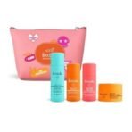 FoxTale On The Glow Travel Kit|Vitamin C, Niacinamide & Peptides|Brightening & Hydrating Skincare Set|For Glowing Skin|Travel Pouch Included|Pack Of 3|Travel Friendly|Pocket Friendly|Gift - Fast UK Delivery - Image 2
