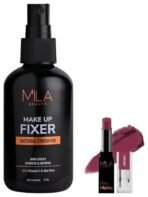 MILA Beaute Makeup Fixer |Makeup Setting Spray | Dermatalogically Tested 75ml Pro Matte Lipstick | Creamy Matte Lipstick | Shade - Mirabai, 4.2g - Fast UK Delivery - Image 2