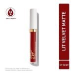 MyGlamm LIT Velvet Matte Liquid Lipstick - My Oh My (Wine Shade) | Hydrating, Mousse Texture, Vegan Lipstick With Vitamin E (1.6ml) - Fast UK Delivery - Image 3