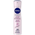 NIVEA Pearl And Beauty Deodorant, Spray, Female 48Hours, 150Ml - Fast UK Delivery - Image 2