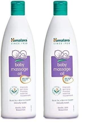 uk31xGNumw6bL-1-1.jpg Himalaya Baby Massage Oil (200ml, White) (Pack of 2) - Fast UK Delivery - Image 1
