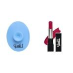 Glam 21 Silicone Face Cleanser Scrubber (Small) Ultra Velvet Lipstick Long-lasting stay on lips Lovely matte finish 2.5gm Red Wine-8 - Fast UK Delivery - Image 2