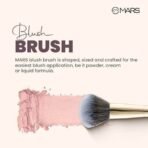 MARS Artist's Arsenal Professional Blush Brush | Feather Soft Bristle | Suitable for Powder, Cream & Liquid | Precise Synthetic Bristles | Luxe Design Makeup Brush (Golden) - Fast UK Delivery - Image 5