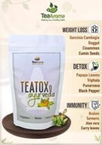 Tea Aroma Teatox Ayurveda - |14 Ayurveda Herbs & Barks| Weight management |Detox| Immunity Booster| Garcinia Cambogia| Triphlaa| Punarnava|Guggul|Papaya Leaves| Organic|100g|Loose leaves - Fast UK Delivery - Image 3