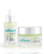 mCaffeine Green Tea Night Hydration Routine with Face Serum & Night Gel | Enriched with Vitamin C | Soothing & Calming Aroma | Pack of 2 - Fast UK Delivery - Image 2