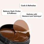 mCaffeine Coffee Hydrogel Under Eye Patches For Dark Circles & Puffiness Reduction | Eye Care Routine | Eye Patch with Caffeine & Hyaluronic Acid | Moisture-Lock Technique For 2X Hydration - 30 Pairs for both Women and Men | 90G - Fast UK Delivery - Image 4